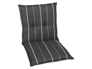 Go-de textil Tuinkussen (Stoelkussens voor stoelen met een lage rugleuning, Antraciet)