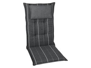 Go-de textil Tuinkussen (Stoelkussens voor stoelen met een lange rugleuning, Antraciet)