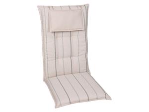 Go-de textil Tuinkussen (Stoelkussens voor stoelen met een lange rugleuning, Beige)