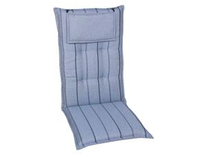 Go-de textil Tuinkussen (Stoelkussens voor stoelen met een lange rugleuning, Blauw)