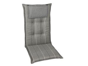Go-de textil Tuinkussen (Stoelkussens voor stoelen met een lange rugleuning, Grijs)