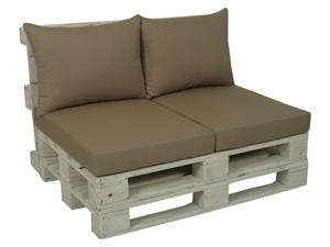 Go-de textil 2 palletkussens (Beige)