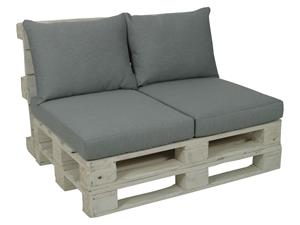 Go-de textil 2 palletkussens (Grijs)