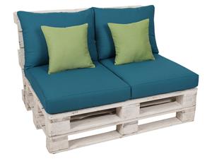 Go-de textil Palletkussenset (Petrol/groen)