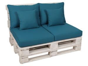 Go-de textil Palletkussenset (Petrol/petrol)
