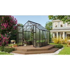 Vitavia Broeikas Olymp Maat 6700 Gepoedercoat Aluminium Zwart Polycarbonaat Beglazing (hkp) 6mm