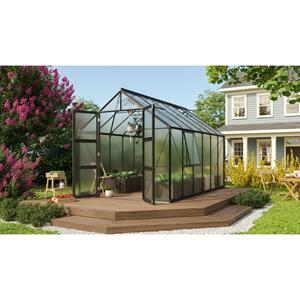 Vitavia Broeikas Olymp Maat 9900 Gepoedercoat Aluminium Zwart Polycarbonaat Beglazing (hkp) 6mm