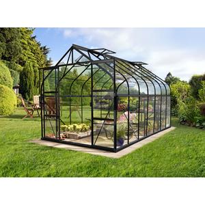 Vitavia Serre Diana Maat 11500 Zwart Gepoedercoat Aluminium Gehard Veiligheidsglas (esg)