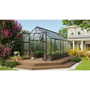 Vitavia Broeikas Olymp Maat 11500 Gepoedercoat Aluminium Zwart Polycarbonaat Beglazing (hkp) 6mm