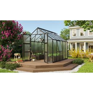 Vitavia Broeikas Olymp Maat 8300 Gepoedercoat Aluminium Zwart Polycarbonaat Beglazing (hkp) 6mm
