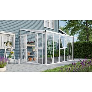 Vitavia Broeikas Athena Maat 8600 Gepoedercoat Aluminium Wit Gehard Veiligheidsglas (esg) + Polycarbonaat (pc) 10mm