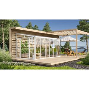 Vitavia Broeikas Athena Maat 10200 Gepoedercoat Aluminium Wit Gehard Veiligheidsglas (esg) + Polycarbonaat (pc) 10mm