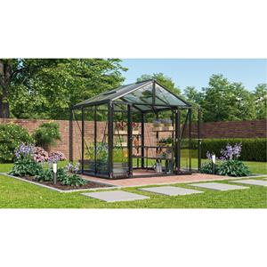 Vitavia Broeikas Zeus Comfort Maat 6200 Zwart Gepoedercoat Aluminium Gehard Veiligheidsglas + Polycarbonaat 10mm