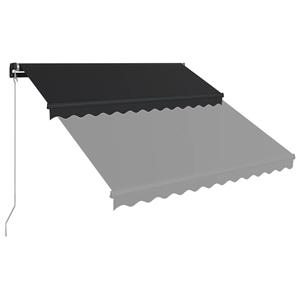 vidaXL Luifel handmatig uittrekbaar 350x250 cm antraciet