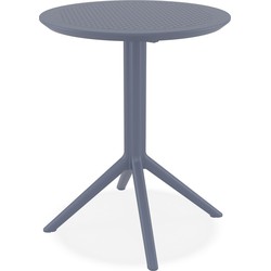 Alterego GIMLI 60 DINING Ronde opvouwbare tafel - Grijs