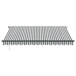 vidaXL Luifel automatisch uittrekbaar 400x300 cm antracietkleur en wit