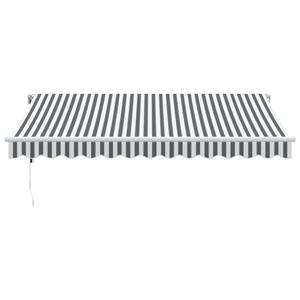 vidaXL Luifel automatisch uittrekbaar 350x250 cm antracietkleur en wit