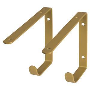 Duraline Planksteun Equerre Haak 2 Stuks 22x14,5cm Ongepolijst Messing