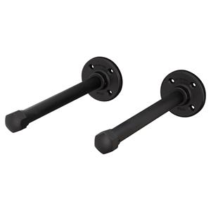 Duraline Plankdrager Pipe S/2 Mat Zwart 22,5cm