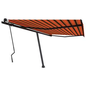 vidaXL Luifel vrijstaand handmatig uittrekbaar 400x300 cm oranje bruin