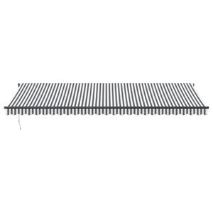 vidaXL Luifel handmatig uittrekbaar 600x300 cm antracietkleur en wit