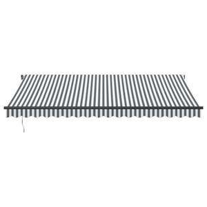 vidaXL Luifel automatisch uittrekbaar 450x350 cm antraciet en wit