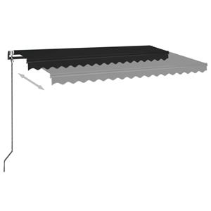 vidaXL Luifel automatisch uittrekbaar 450x350 cm antracietkleurig