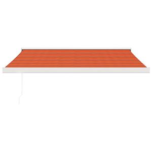 vidaXL Luifel uittrekbaar 3,5x2,5 m stof en aluminium oranje en bruin