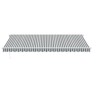 vidaXL Luifel handmatig uittrekbaar 500x350 cm antraciet en wit