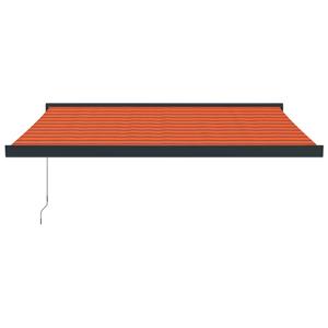 vidaXL Luifel uittrekbaar 3x2,5 m stof en aluminium oranje en bruin
