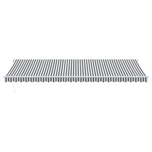vidaXL Luifel handmatig uittrekbaar 600x300 cm antraciet en wit