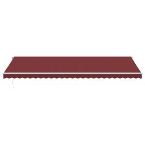 vidaXL Luifel handmatig uittrekbaar 600x300 cm bordeauxrood