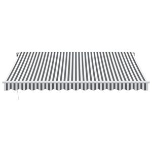 vidaXL Luifel automatisch uittrekbaar 400x300 cm antraciet en wit