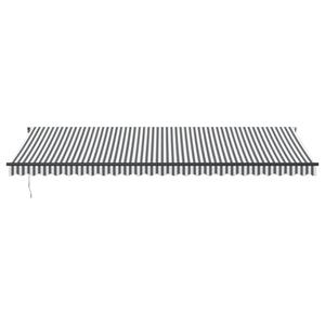 vidaXL Luifel handmatig uittrekbaar 600x350 cm antraciet en wit