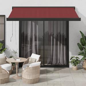 vidaXL Luifel handmatig uittrekbaar 350x250 cm bordeauxrood