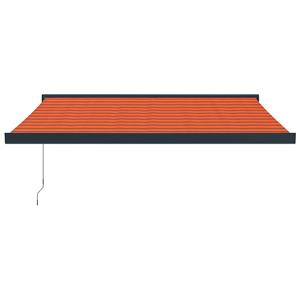 vidaXL Luifel uittrekbaar 3x2,5 m stof en aluminium oranje en bruin