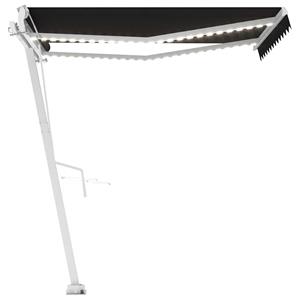 vidaXL Luifel automatisch met LED en windsensor 350x250 cm antraciet
