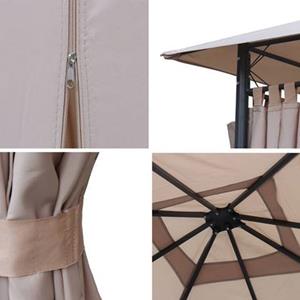 Sweeek  Pergola dakbedekking en gordijnen, 3x3m