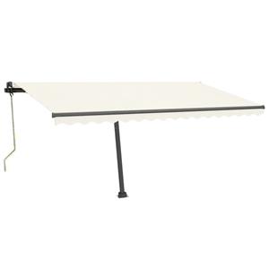 vidaXL Luifel vrijstaand automatisch 450x350 cm crèmekleurig
