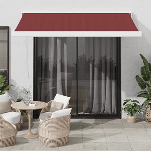 vidaXL Luifel automatisch uittrekbaar 300x250 cm bordeauxrood