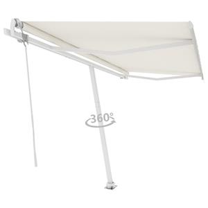 vidaXL Luifel vrijstaand automatisch 400x300 cm crèmekleurig
