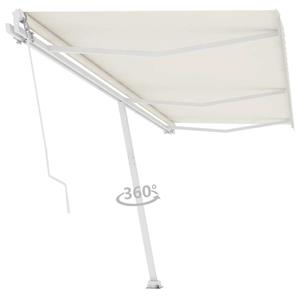 vidaXL Luifel vrijstaand handmatig uittrekbaar 600x300 cm crèmekleurig