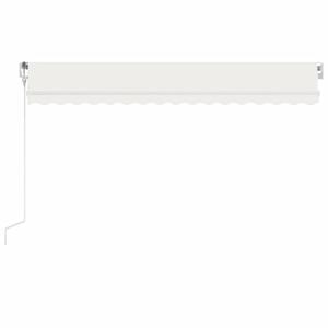 vidaXL Luifel automatisch met LED en windsensor 450x300 cm crèmekleur