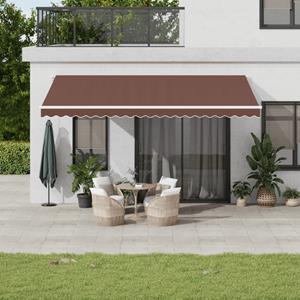 vidaXL Luifel automatisch uittrekbaar met LED 500x300 cm bruin