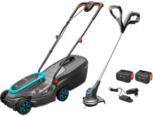 Gardena PowerMax 32/18V P4A Set incl. 4,0 Ah Accu +  SmallCut 23/18V P4A (zonder accu) +  PBA 18V/72 P4A 4 Ah
