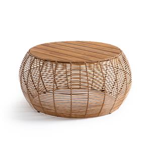 LA REDOUTE INTERIEURS Ronde salontafel in hars en acacia Madalina