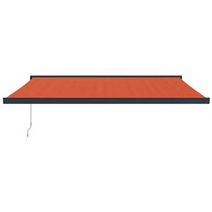 vidaXL Luifel uittrekbaar 4,5x3 m stof en aluminium oranje en bruin