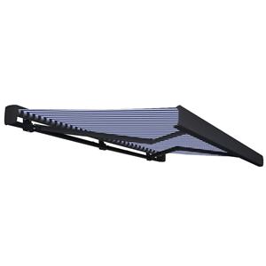 vidaXL Luifel gemotoriseerd 450x300 cm blauw en wit