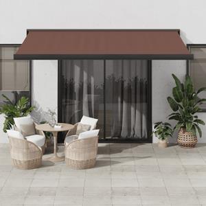 vidaXL Luifel automatisch uittrekbaar 400x300 cm bruin