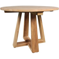 Buitengewoon de boet Natuna Tuintafel Teak dia. 110x75 cm - 